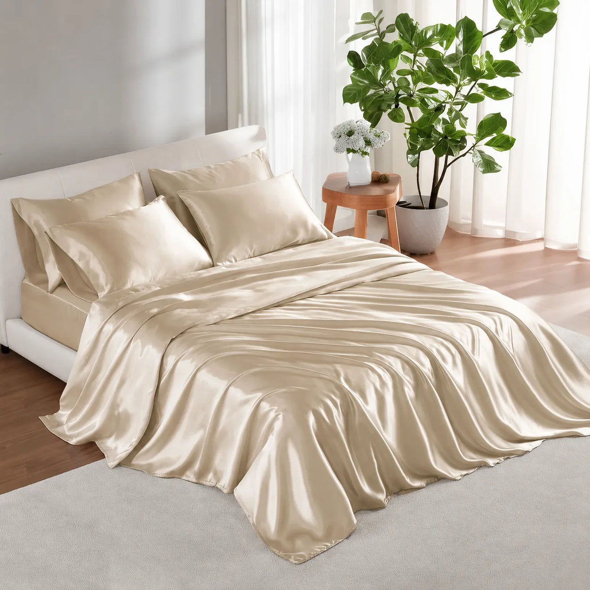 Amelie Satin Sheet Set
